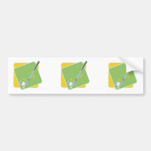 golf club teeing off vector graphic bumper sticker
