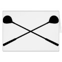golf clubs crossed cards