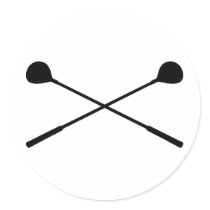 golf clubs crossed stickers by Tomaniac golf clubs crossed stickers