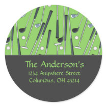 Golf Clubs Design 2 Address Labels/Stickers
