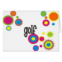 Golf Cool Polka Dots Card