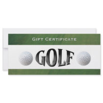 Golf Course Business Gift Certificate rack cards by forbes1954 Golf Course Business Gift Certificate rack cards