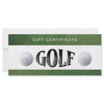 Golf Course Business Gift Certificate Rack Card Design