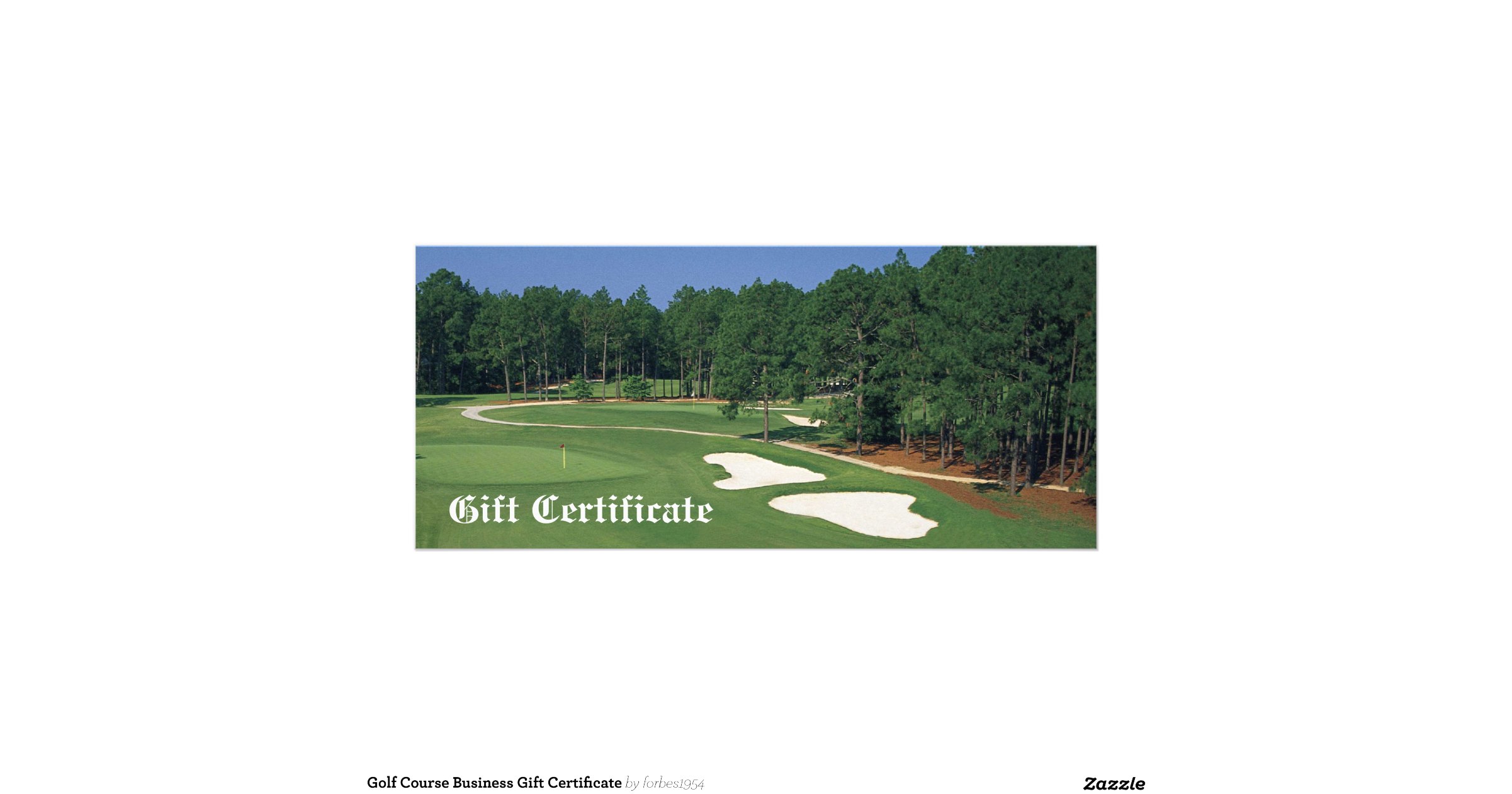 gift certificate template golf