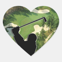 Golf Course Heart Stickers