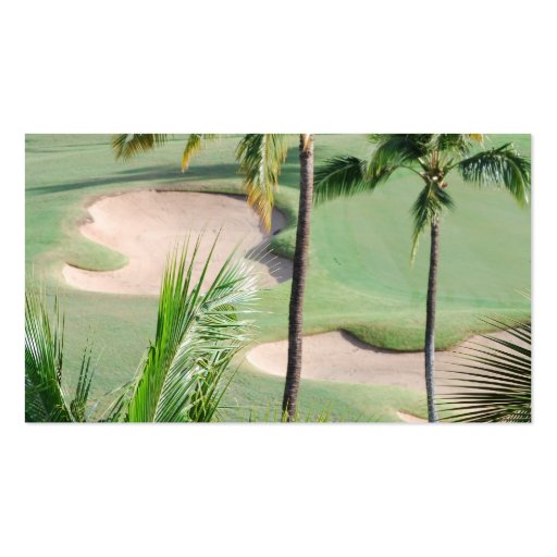 Golf Course in Tropics Business Cards (back side)