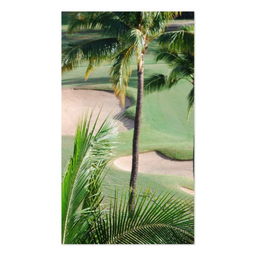 Golf Course in Tropics Business Cards (back side)