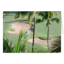 Golf Course in Tropics Greeting Card