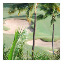 Golf Course in Tropics Invitations