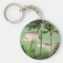 Golf Course in Tropics Keychain