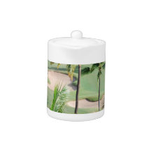 Golf Course in Tropics Teapot