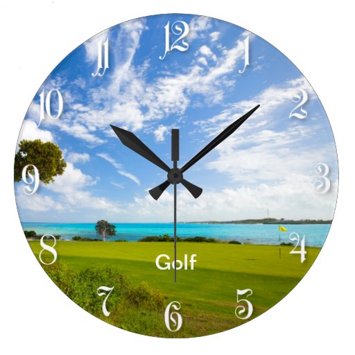 Golf course large clock Zazzle