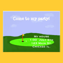 Golf Course Party Invitation invitations