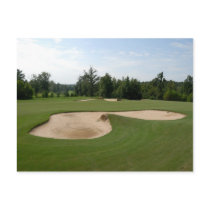 golf course sand trap post cards