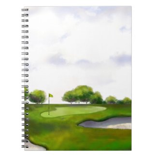 Golf Course Spiral Note Books