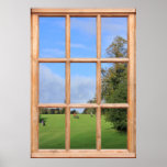 Golf Course View from a Window Print