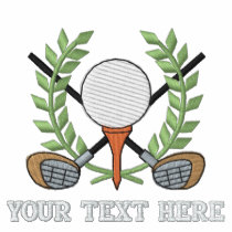 Golf Crest - add your text - father's day embroidered shirts