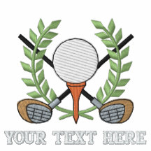 Golf Crest - add your text - father's day Embroidered Polo Shirt