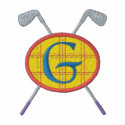 Golf Crest with Clubs embroidered shirts by ZazzleEmbroidery Golf Crest with Clubs embroidered shirts