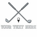 Golf crossed clubs - add your text - father's day embroidered shirts by 2020fathersday Golf crossed clubs - add your text - father's day embroidered shirts