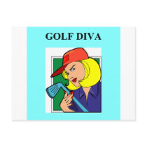 golf diva post cards