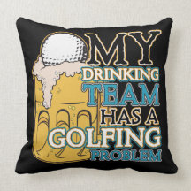 Golf Drinking Team Pillow