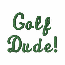 Golf Dude Greens Junkie White Embroidered Shirt embroidered shirts