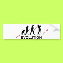 Golf Evolution bumper stickers by sports_tshirts Golf Evolution bumper stickers