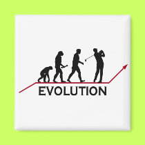 Golf Evolution magnet by sports_tshirts Golf Evolution magnet