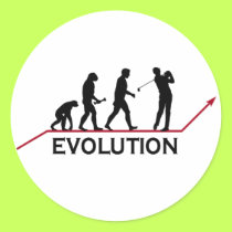 Golf Evolution stickers by sports_tshirts Golf Evolution stickers
