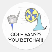 golf fan products sticker