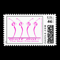 Golf Gal The Best Foursome Stamp