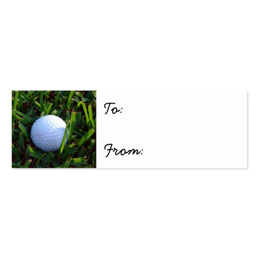 Golf Gift Tag Business Card