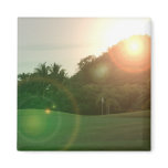 Golf Green Square Magnet