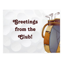 Golf Greetings Post Cards