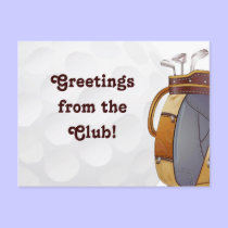 Golf Greetings postcards