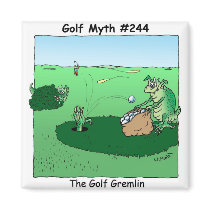 Golf Gremlin magnets by phyllidi Golf Gremlin magnets