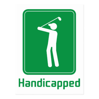 Golf - Handicapped Postcard