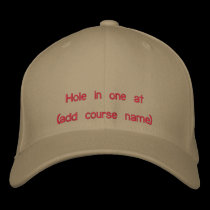 Golf Hole in One Cap embroidered hats