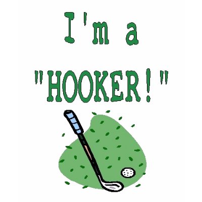 Golf Hooker Ladies T-shirt by 3girlswasenough