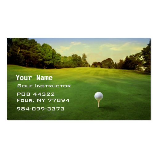 Golf Instruction Business Card (front side)