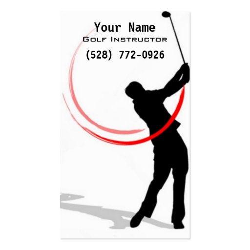 Golf Instruction Business Card Templates