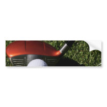 Golf Iron and Ball Bumper Sticker