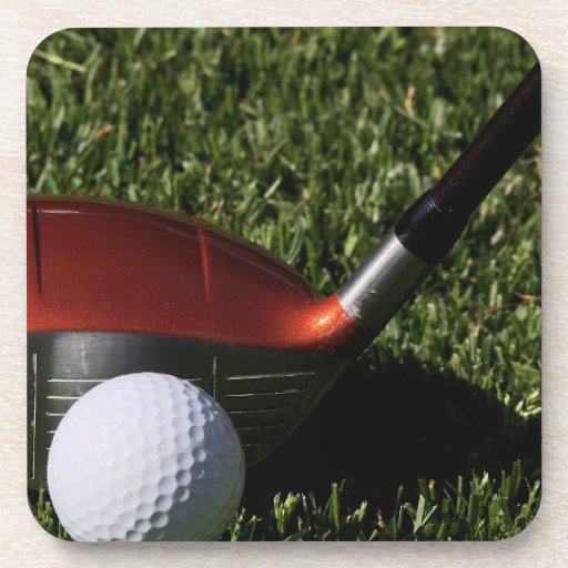 Golf Iron and Ball Cork Coasters