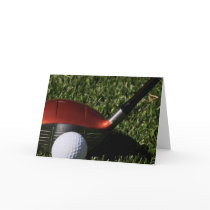 Golf Iron and Ball Greeting Card