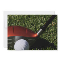 Golf Iron and Golf Ball Invitation