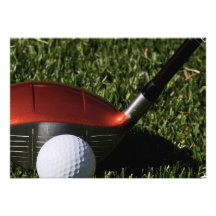 Golf Iron and Golf Ball Invitation