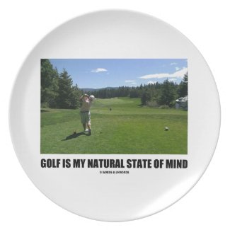 Golf Is My Natural State Of Mind (Golfer Golfing) Party Plates