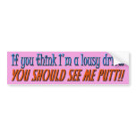 Golf Joke Sticker Bumper Stickers