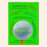 Golf Jokes birthday card cards